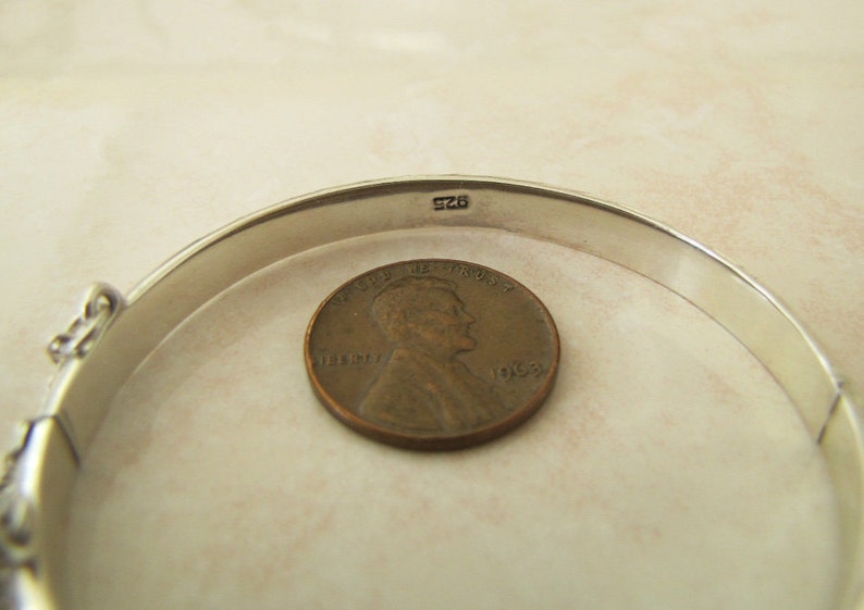 Children sterling silver faceted tube bangle bracelet