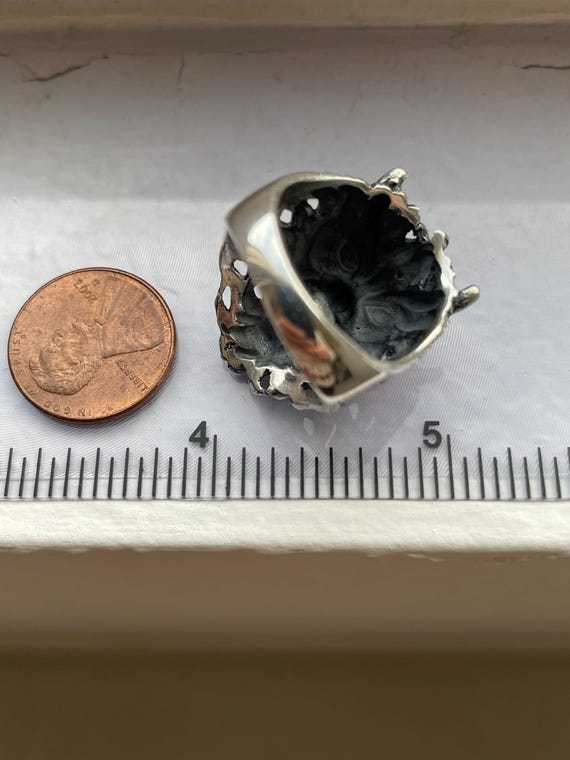 Solid sterling silver Dragon Ring, size 9 - image 8