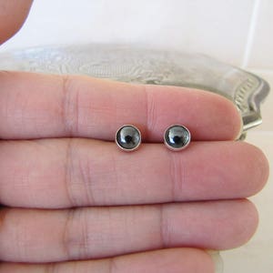 Hematite Sterling Silver Stud Earrings