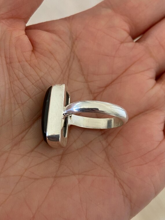 Rectangular Labradorite Sterling Silver Ring, Siz… - image 3