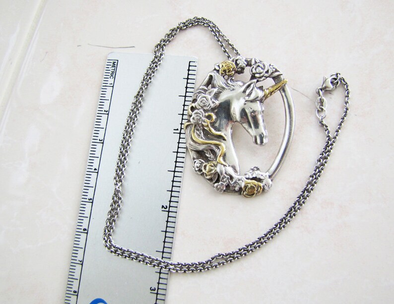 Gorham Unicorn Sterling Silver Pendant Necklace With James Etsy