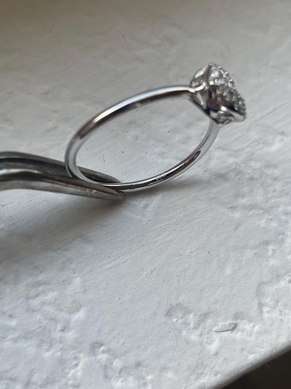 Trinity CZ Sterling Silver Ring, Interlocking fau… - image 5