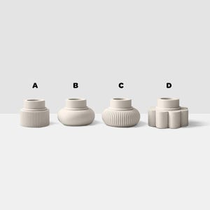 3D Printed Stackable Candle Holder Set: Modern PLA Bioplastic Design image 10