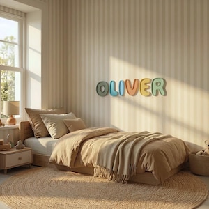Letras impresas en 3D de 15 cm: nombres personalizados, decoración para habitaciones infantiles y de bebés
