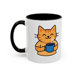 Cat mug funny coffee cup gift for cat lovers cute animal tea mug ceramic cat mom cup kitchen decor gift