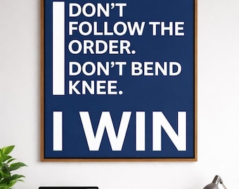 Stampa con citazione motivazionale – "Vinco" tipografia murale (download digitale)