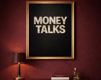 Money Talks Tipografia artistica, arredamento di lusso per ufficio (download digitale)