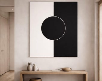 Esclusiva opera d'arte astratta monocromatica di grandi dimensioni: pezzo da parete digitale di lusso in edizione limitata.