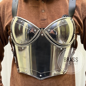 Women’s Medieval Steel Breastplate Armor | Female Chestplate for LARP, Cosplay, Renaissance Fair | Handmade Knight Armor Costume Body Armor