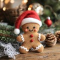 Handmade Felt Gingerbread Man, Christmas Decor, Christmas Tree Hanging Ornaments, Gift for Kids