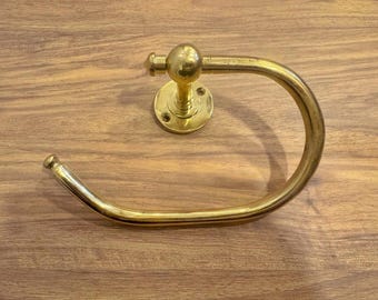 Unlacquered Solid Brass Toilet Paper Holder, Bathroom Decor
