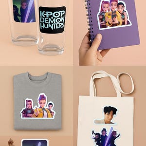 HUNTRIX Kpop Demon Hunters-bundel, Kpop Idol Group-bundel, Mira, Rumi, Joy, cadeau voor Huntrix-fans, instant downloads SVG,