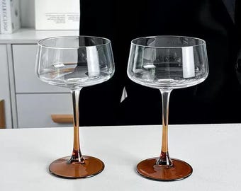 Hand Blown Frosted Glass Cocktail Glasses: Elegant Drinkware