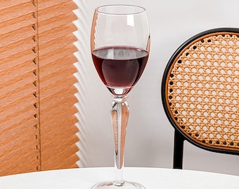 Copas de vino de vidrio hechas a mano / copas de vino tinto con cuentas / copas de vino de Borgoña / copas creativas / copas de vino / artículos de vino