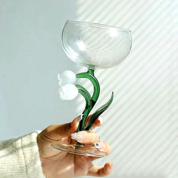 Creative Lily of the Valley Goblet | Glass Red Wine Glass 