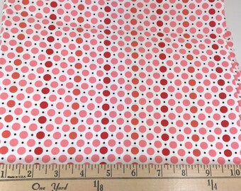 Red Pink Dots, Picnic and Fairgrounds, DS Quilts Collections by Denyse Schmidt for Fabric Traditions, 1 Yard