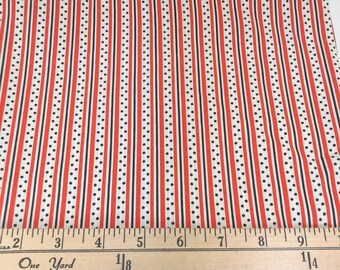 Orange, Black, Dot, Stripe, Katie Jump Rope, Denyse Schmidt, Free Spirit Fabrics, 1 Yard