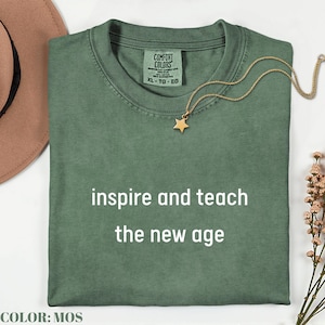 Inspire and Teach Comfort Colors® T-Shirt | Motivational Gift for Educators | Unisex Garment-Dyed Teacher Shirt | Positive Vibes Tee