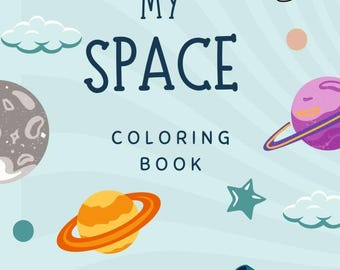 Weltall-Malbuch für Kinder | Galaxie Planeten, Astronauten, UFOs (PDF Download)