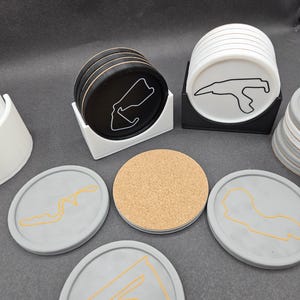Custom F1 Track Coasters – Personalized Formula 1 Coasters – Racing Fan Gift, Motorsport Bar Décor, Choose Any Track & Color 3D Printed