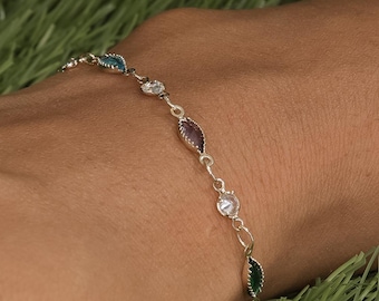 Lab Grown Diamond & Colorstone Bracelet, SGL Certified