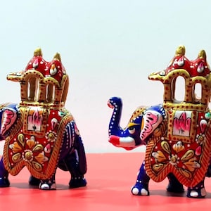 Elephant statue, Indian Handmade Ambabari Elephant Statue Hand-Painted Royal Elephant Traditional Rajasthani Elephant, Hand-Painted Elephant