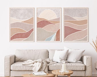 Boho Desert Landscape Printable Wall Set