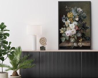 Vintage Floral Wall Art Print