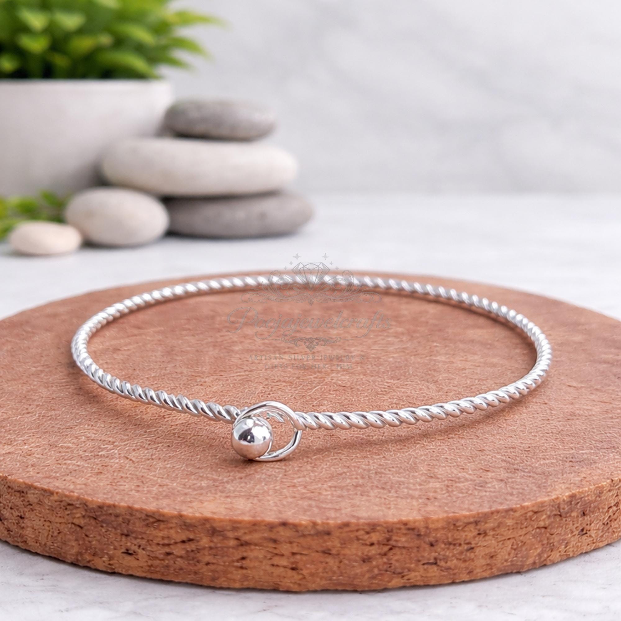 Bohol Handmade Bangles 925 Sterling Silver Twisted Jewelry for