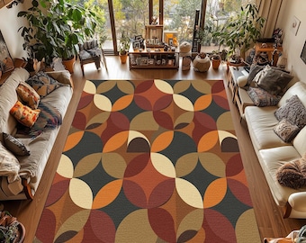 Mid-Century Modern Bauhaus Rug: Color Block Abstract Design