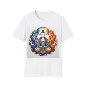 Om Vibe Men&#39;s Buddha Spiritual Yoga T-Shirt, Unisex Softstyle Tee, Meditation Shirt, Zen Clothing, Yoga Lover Gift, Mindfulness Top