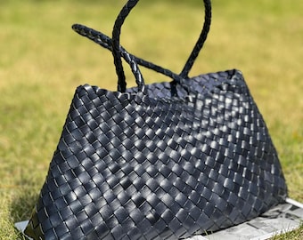 IN STOCK!Mila Retro hand-woven first-layer cowhide shoulder bag, Soft Leather bag ,Gift for Wife,Gift for Mom，Valentine's Day