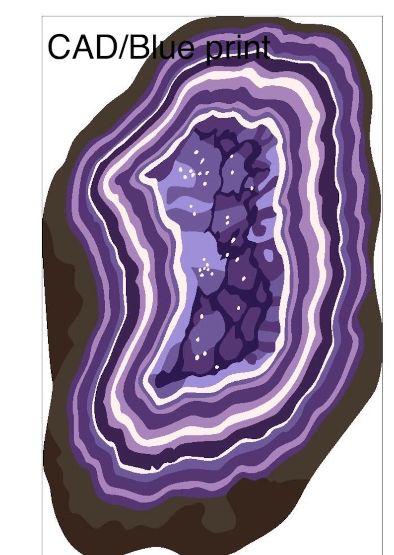 Geode Crystal Rug Amethyst Geode Tufted Rug: Handmade Crystal-inspired Boho Decor - Etsy