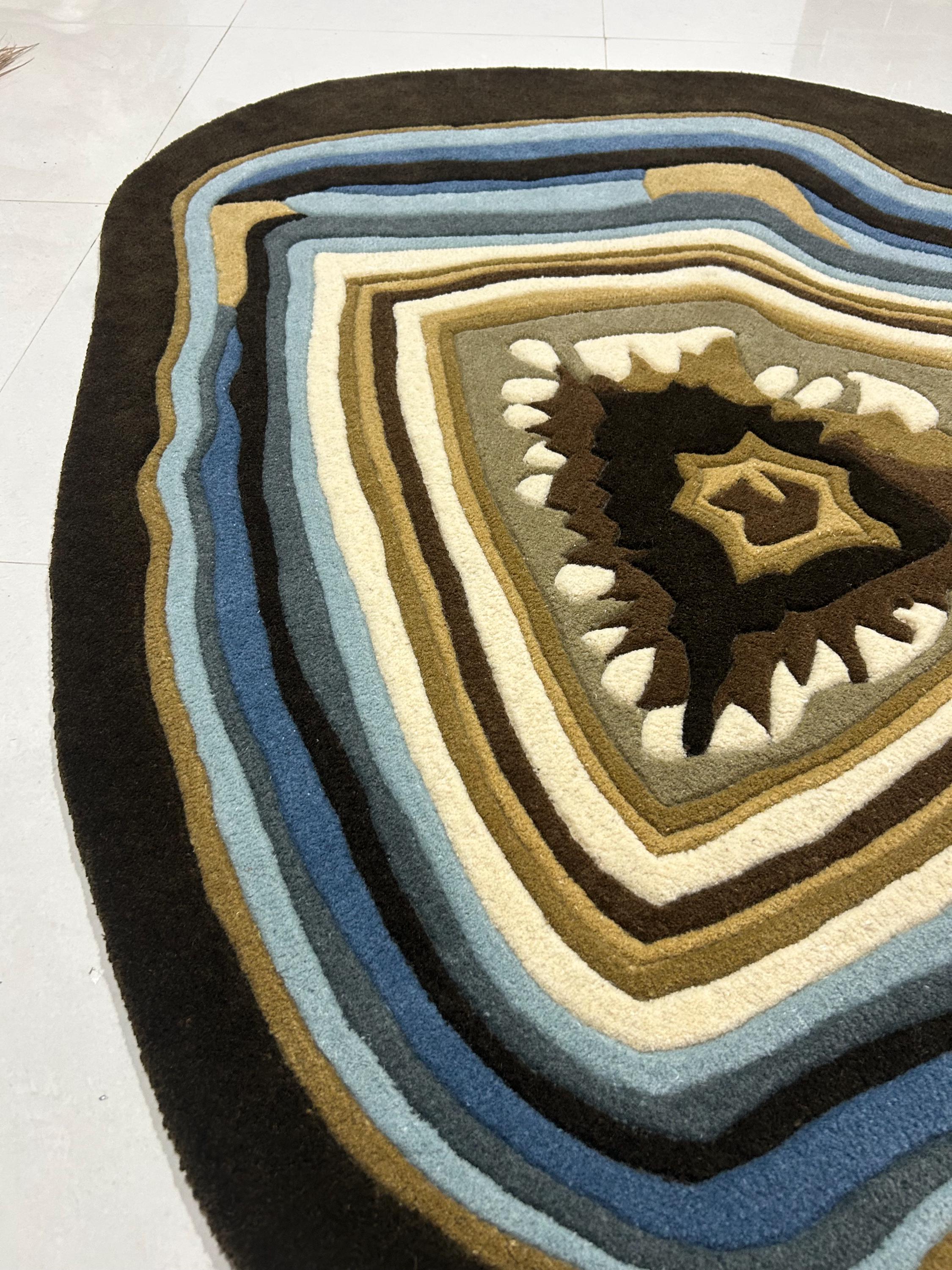 School Geode Rug Geode Inspired Tufted Rug: Modern Abstract Accent Carpet - Etsy