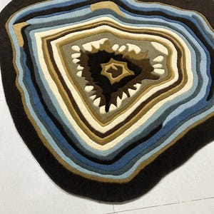 Geode Rug Design Geode Inspired Tufted Rug: Modern Abstract Accent Carpet - Etsy