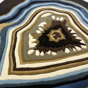 Geode Rug Design Geode Inspired Tufted Rug: Modern Abstract Accent Carpet - Etsy