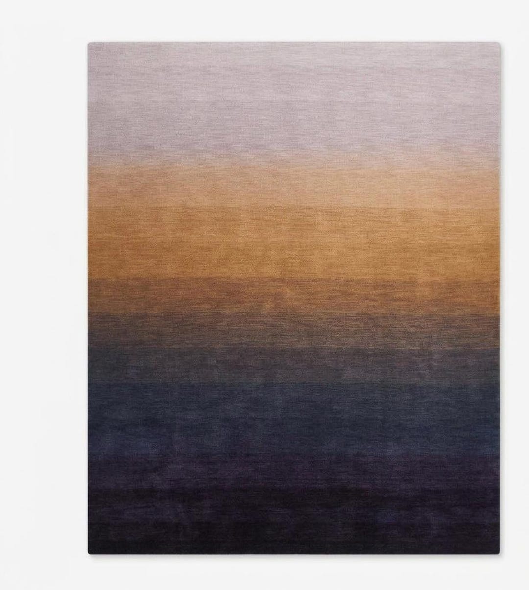 Hand-tufted Ombre Gradient Area Rug | Soft Lavender to Golden Ochre and ...