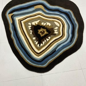 Geode Rug Design Geode Inspired Tufted Rug: Modern Abstract Accent Carpet - Etsy