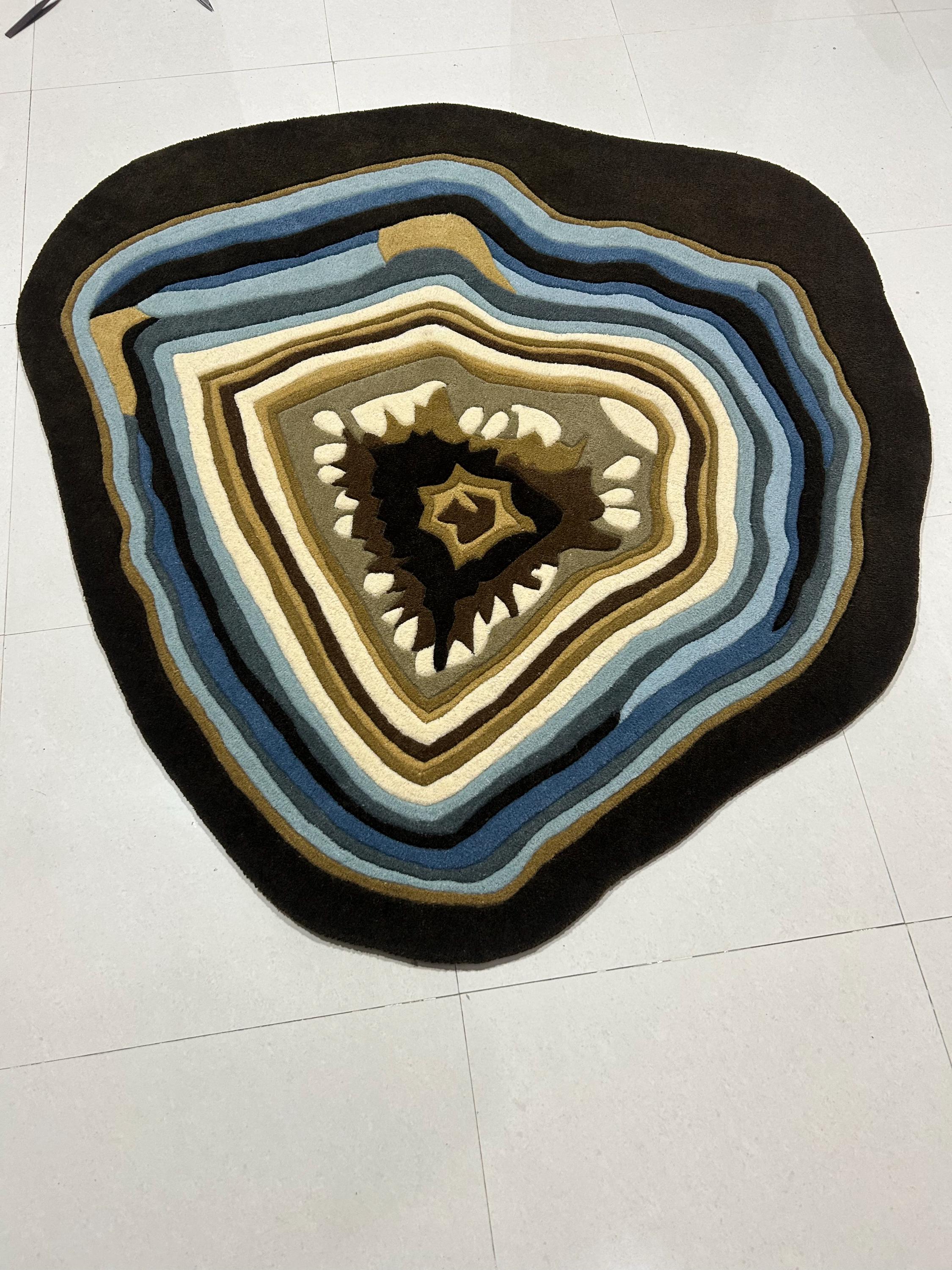 Geode Rug Design Geode Inspired Tufted Rug: Modern Abstract Accent Carpet - Etsy