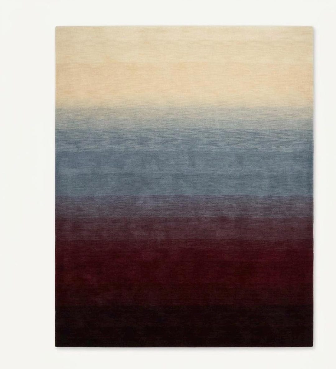 Gradient Area Rug Luxury Hand-tufted Gradient Area Rug – Modern Ombré Deep Burgundy to ...