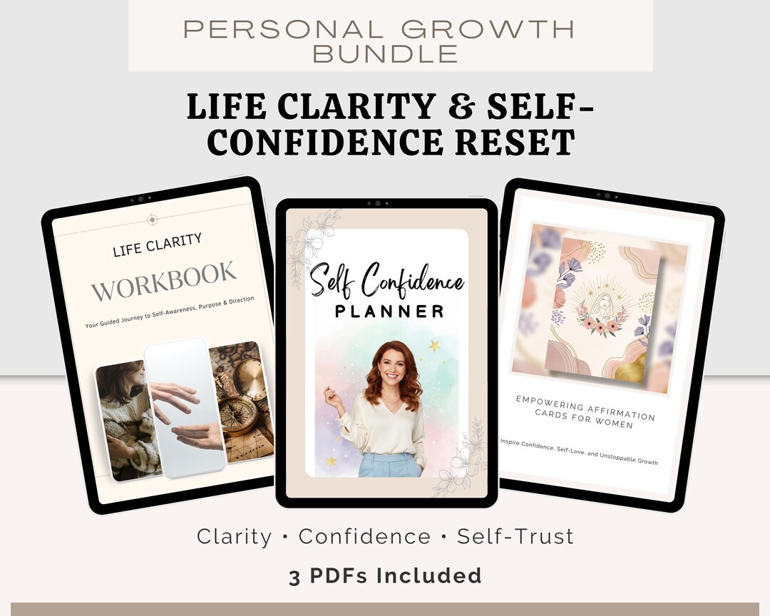 Life Reset Self Care Journal Bundle | Confidence Journal, Self Love ...