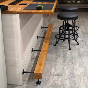Heavy Duty Steel Foot Rail Bracket – Wall Mount Bar Support – DIY Home Bar Upgrades