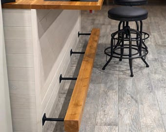 Soporte de pie de acero resistente – Soporte de barra para montaje en pared – Mejoras de barra caseras DIY