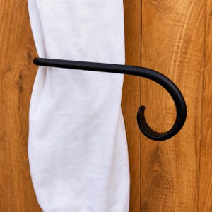 Fermacravatte per tende in ferro battuto forgiato a mano, fermatende rustici a volute, ganci per tende in stile rustico