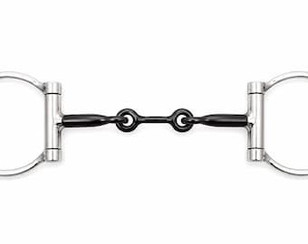 Stainless Steel D-Ring Snaffle Bit | Double Jointed Horse Bit Soft Control Training  Equestrian Tack