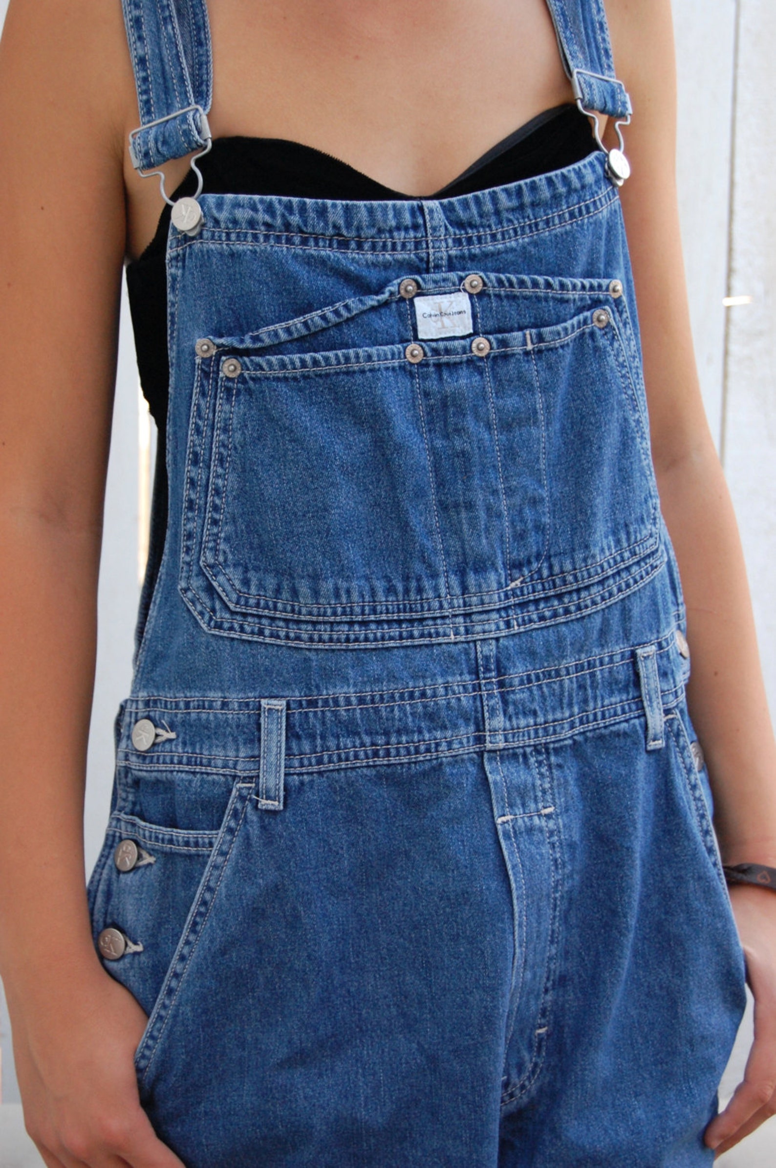 Vintage 90's Calvin Klein Womens Overalls Denim Long Pants Etsy