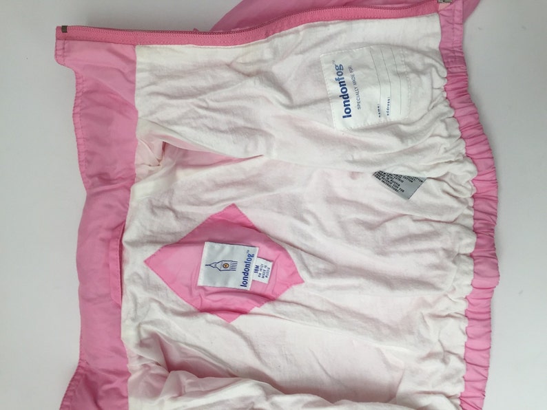 Vintage London Fog 18 Months Little Gurks Windbreaker Rain jacket with hidden hood