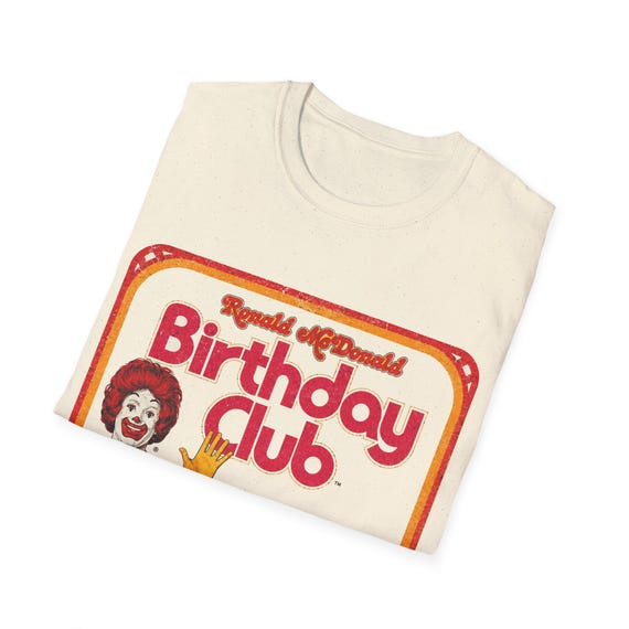 Vintage Mcdonald's Birthday Club T-shirt - Etsy
