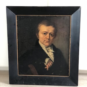 Antikes Öl-Porträtgemälde eines holländischen Gentleman aus dem 19.Jh