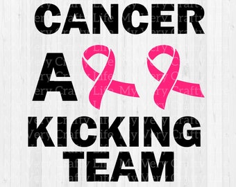 Fight Like a Boss Cancer Ribbon Instant Download Think Pink Kick Cancer SVG Cut File Cancer Survivor